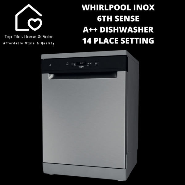 Whirlpool Inox 6th Sense A++ Dishwasher - 14 Place Setting