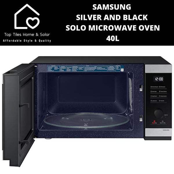 Samsung Silver and Black Solo Microwave Oven - 40L