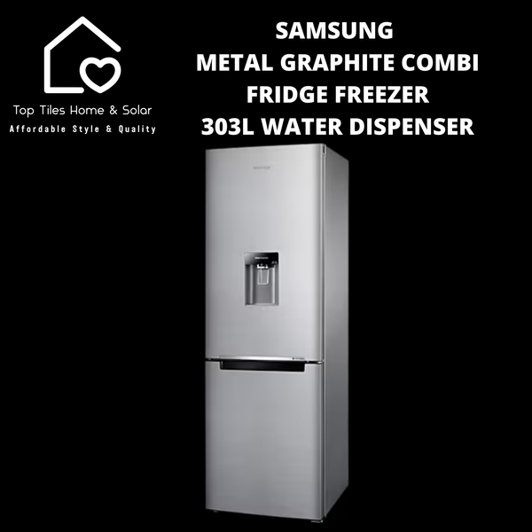 Samsung Metal Graphite Combi Fridge Freezer - 303L Water Dispenser