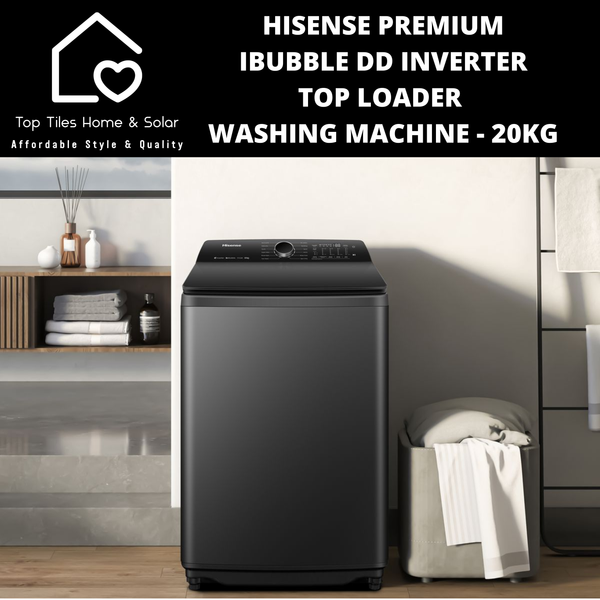 Hisense Premium iBubble DD Inverter Top Loader  Washing Machine - 20kg