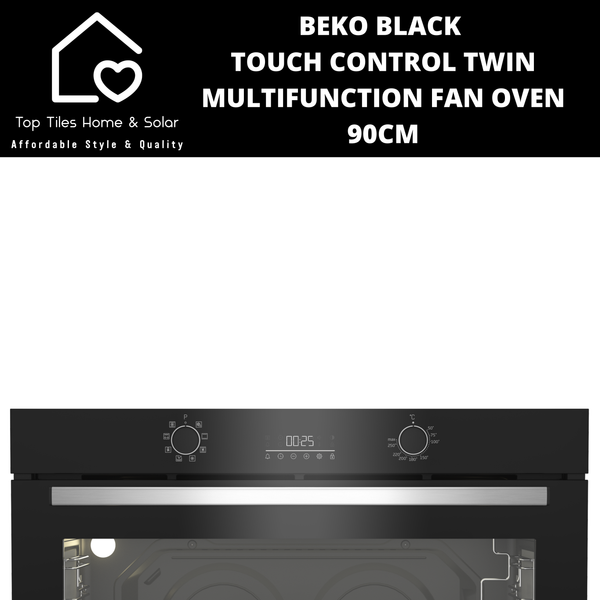 Beko Black Touch Control Twin Fan Multifunction Fan Oven 100L - 90cm