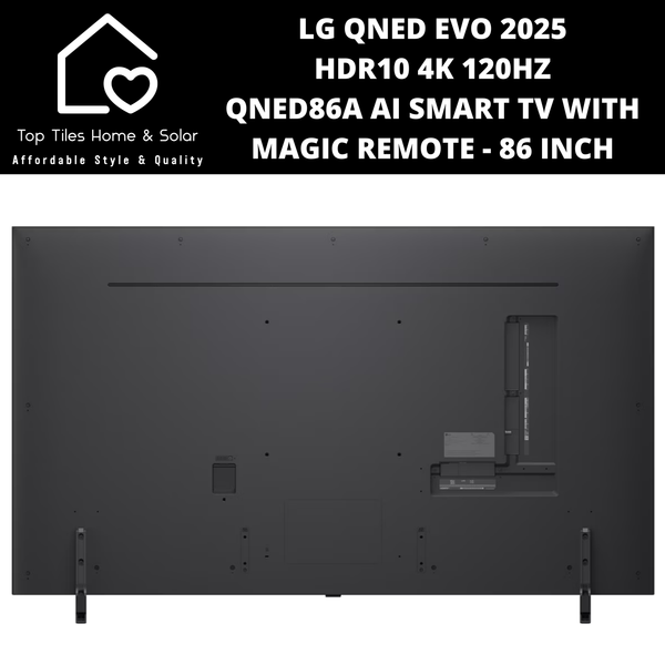 LG QNED EVO 2025 HDR10 4K 120Hz QNED86A AI Smart TV with Magic Remote - 86 Inch