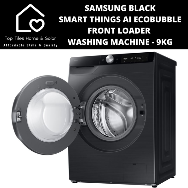 Samsung Black Smart Things AI EcoBubble Front Loader Washing Machine - 9kg