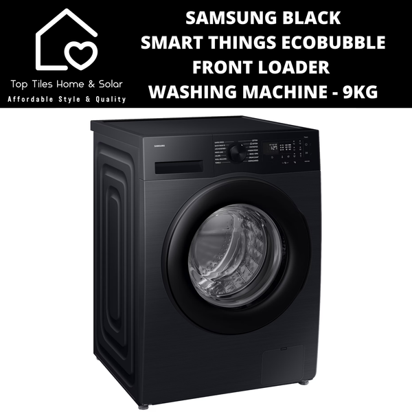 Samsung Black Smart Things EcoBubble Front Loader Washing Machine - 9kg