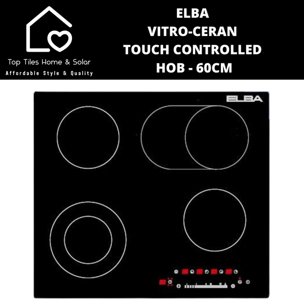Elba Vitroceramic Touch Controlled Hob - 60cm