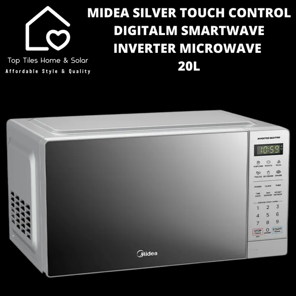 Midea Silver Digital Touch Control SmartWave Inverter Microwave - 20L