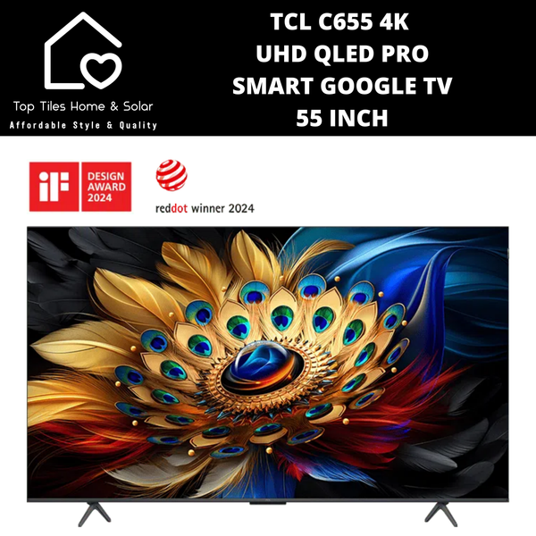 TCL C655 4K UHD QLED PRO Smart Google TV - 55 Inch