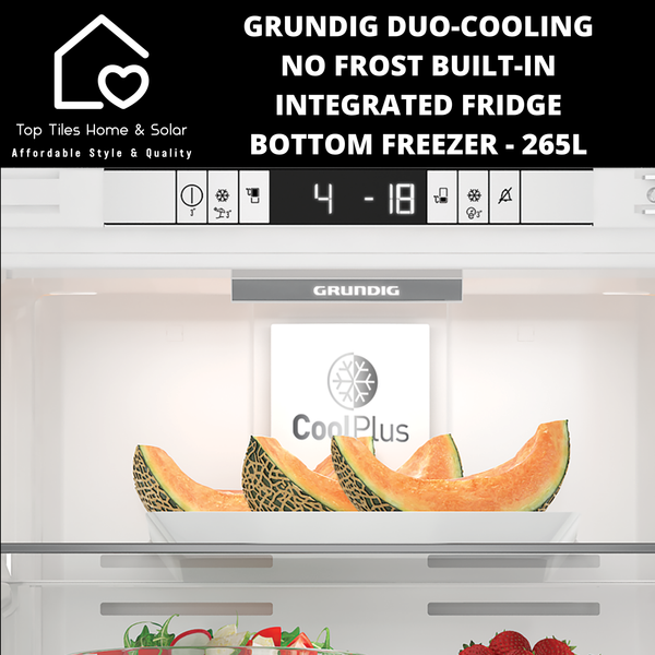 Grundig Duo-Cooling No Frost Built-in Integrated Fridge Freezer - 265L