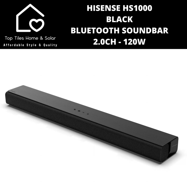 Hisense HS1000 Black Bluetooth Soundbar 2.0Ch - 120W