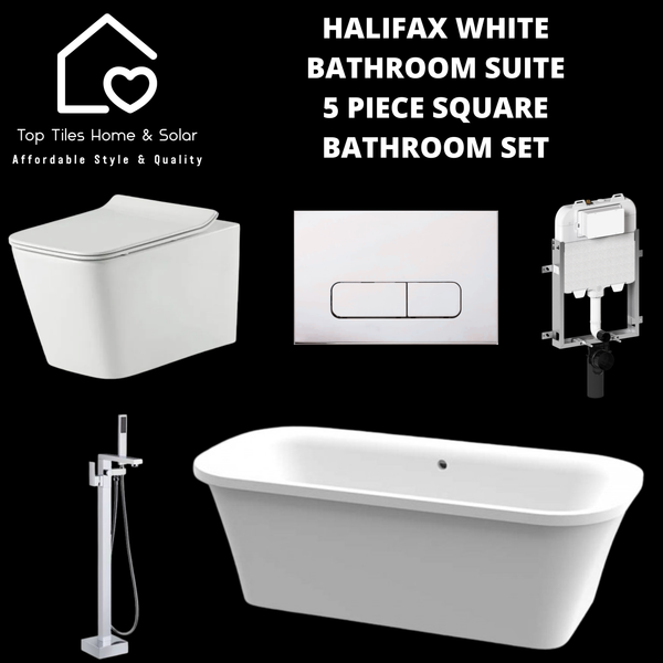 Halifax White Bathroom Suite - 5 Piece Bathroom Set