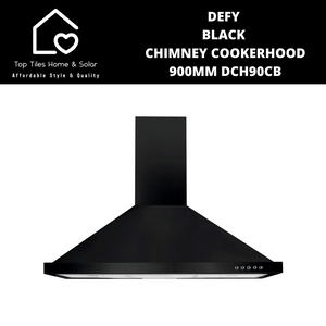 Defy Black Chimney Cookerhood- 900mm DCH90CB
