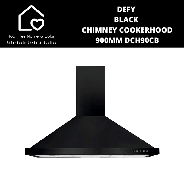 Defy Black Chimney Cookerhood- 900mm DCH90CB