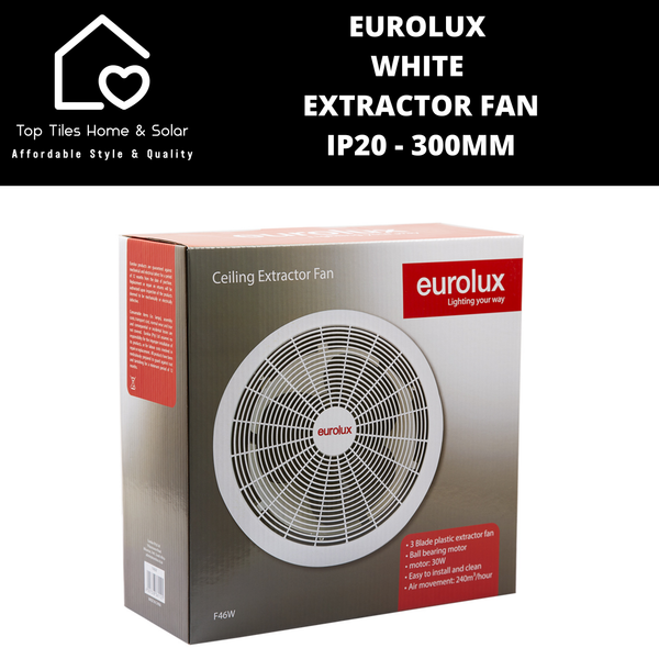 Eurolux White Extractor Fan IP20 - 300mm