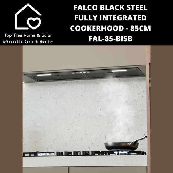 Falco Black Steel Fully Integrated Cookerhood - 85cm FAL-85-BISB