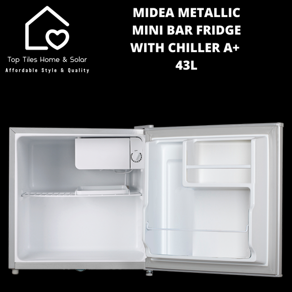 Midea Metallic Mini Bar Fridge with Chiller A+ - 43L