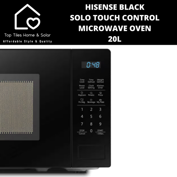 Hisense Black Solo Touch Control Microwave Oven - 20L