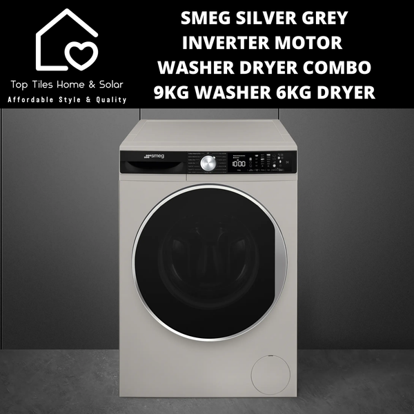 Smeg Silver Grey Inverter Motor Washer Dryer Combo - 9/6kg