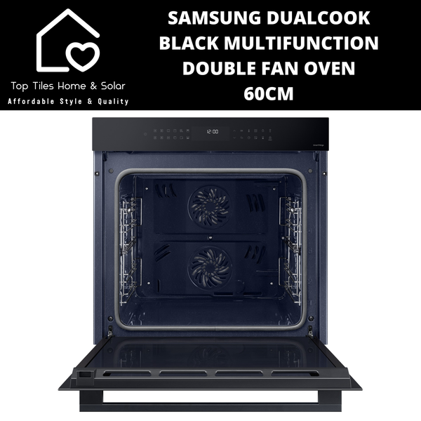 Samsung DualCook Black Multifunction Double Fan Oven - 60cm