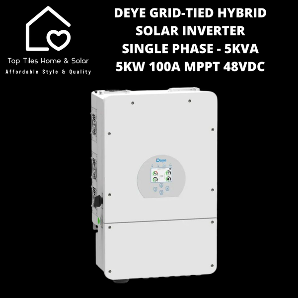 Deye Grid-Tied Hybrid Solar Inverter Single Phase - 5kVA - 5kW 100A MPPT 48VDC