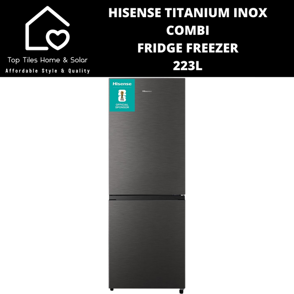 Hisense Titanium Inox Combi Fridge Freezer - 223L