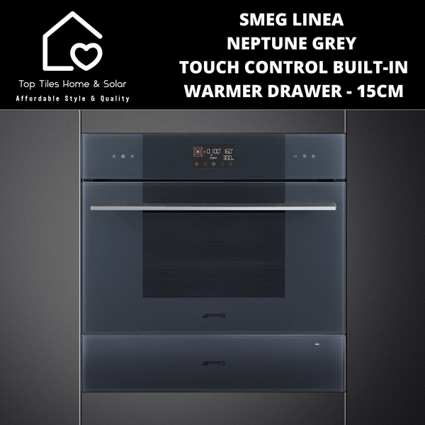 Smeg Linea Neptune Grey Touch Control Built-In Warmer Drawer - 15cm