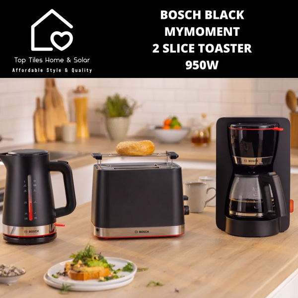 Bosch Black MyMoment 2 Slice Toaster - 950W