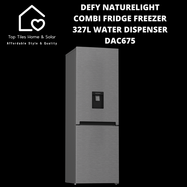 Defy NatureLight Combi Fridge Freezer - 327L Water Dispenser DAC675