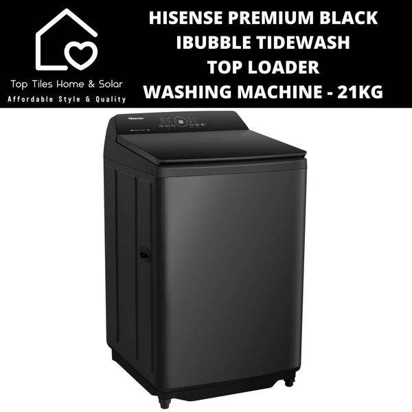 Hisense Premium Black iBubble TideWash Top Loader  Washing Machine - 21kg