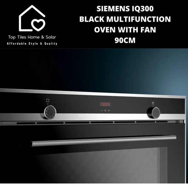 Siemens iQ300 - Black Multifunction Oven with Fan - 90cm