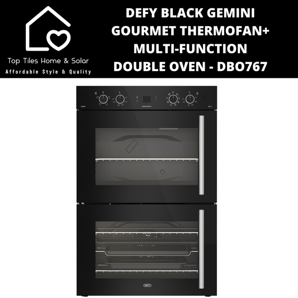 Defy Black Gemini Gourmet ThermoFan+ Multi-Function Double Oven - DBO767