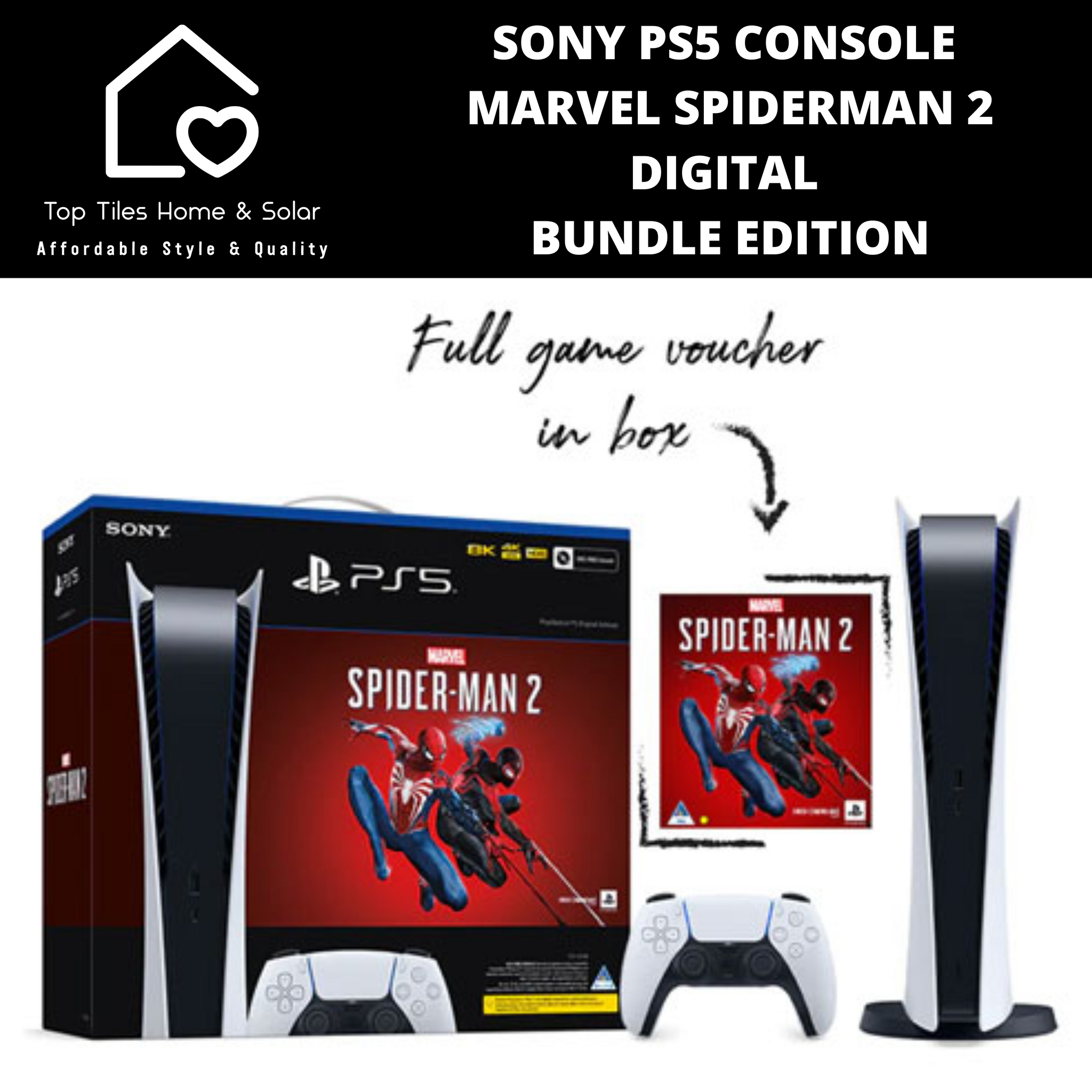 Sony PS5 Console Marvel Spiderman 2 Digital Bundle Edition – Top