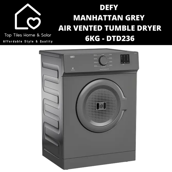 Defy Manhattan Grey Air Vented Tumble Dryer - 6kg DTD236