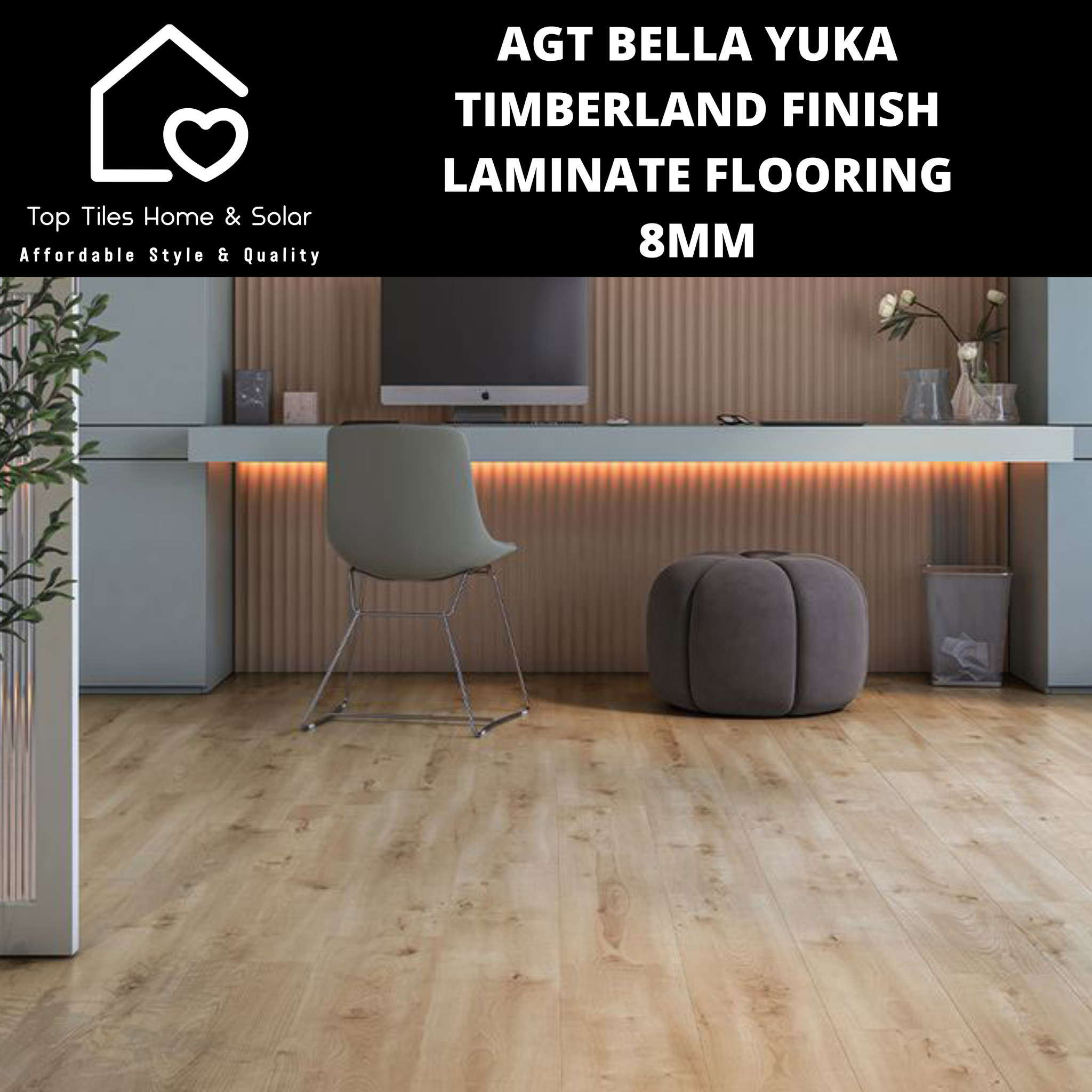 AGT Bella Yuka Timberland Finish Laminate Flooring - 8mm