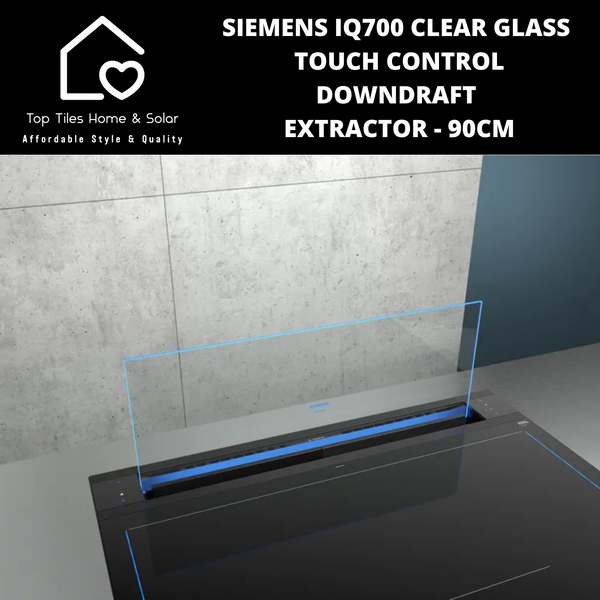 Siemens iQ700 Clear Glass Touch Control Down Draft Extractor - 90cm