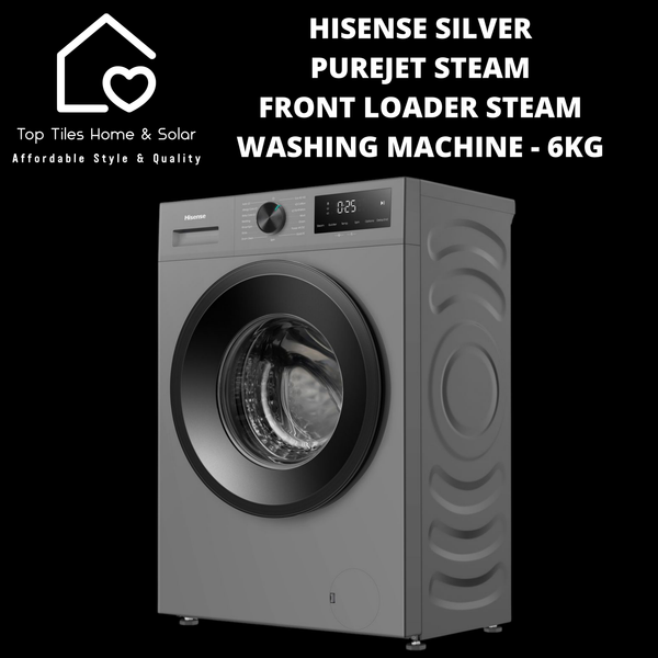 Hisense Silver A++ iBubble PureJet Steam Front Loader Washing Machine - 6kg