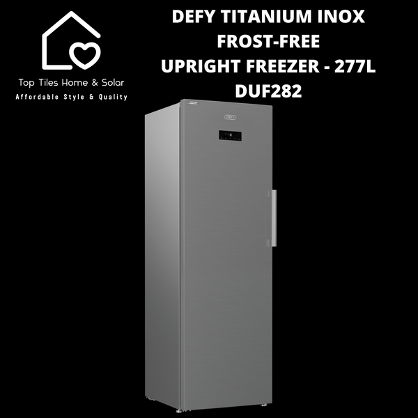 Defy Titanium Inox Frost-Free Upright Freezer - 277L DUF282