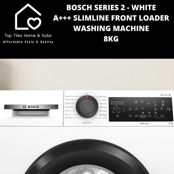 Bosch Series 2 - White A+++ Slimline Front Loader Washing Machine - 8kg