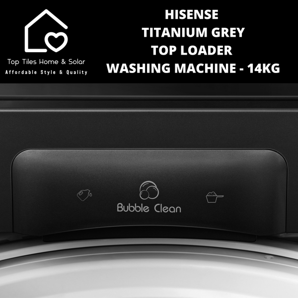 Hisense Titanium Grey Top Loader Washing Machine - 14kg