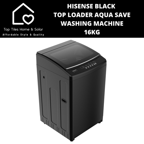 Hisense Black Top Loader Aqua Save Washing Machine - 16kg