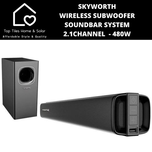 Skyworth Wireless Subwoofer Soundbar System 2.1Channel  - 480W