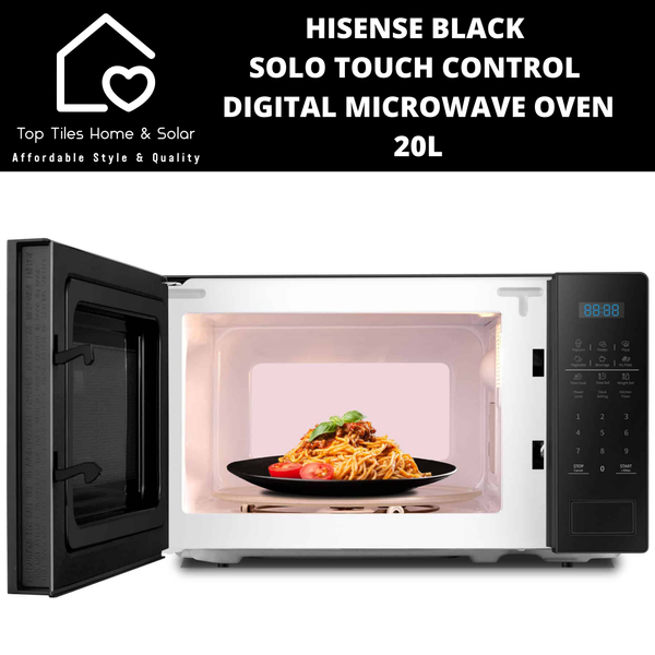 Hisense Black Solo Touch Control Digital Microwave Oven - 20L