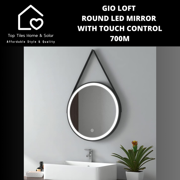 Gio Loft Round LED Mirror with Touch Control - 700m