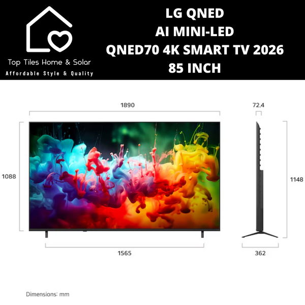LG QNED AI Mini LED QNED70 4K Smart TV 2026 - 85 Inch