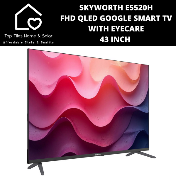 Skyworth FHD QLED Google Smart TV with EyeCare - 43 Inch E5520H