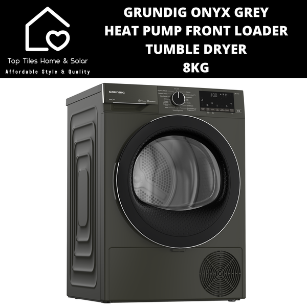 Grundig Onyx Grey Heat Pump Front Load Tumble Dryer - 8kg