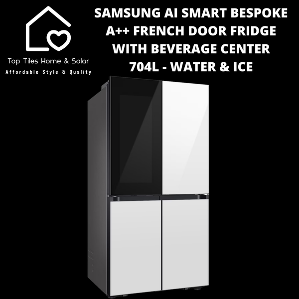 Samsung AI Smart Bespoke A++ French Door Fridge with Beverage Center - 704L