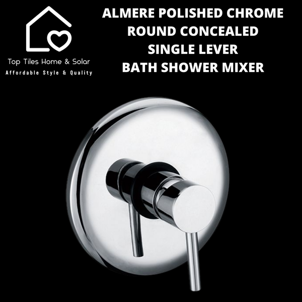 Almere Polished Chrome Round Single Lever Bath Shower Mixer
