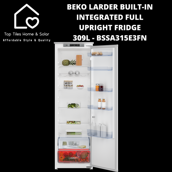 Beko Larder Built-in Integrated Full Upright Fridge - 309L BSSA315E3FN