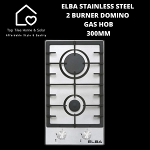 Elba Stainless Steel 2 Burner Domino Gas Hob - 300mm