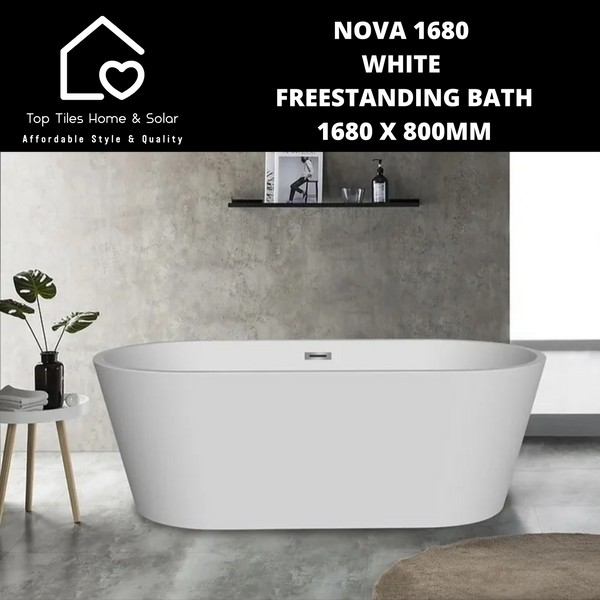 Nova 1680 White Freestanding Bath - 1680 x 800mm